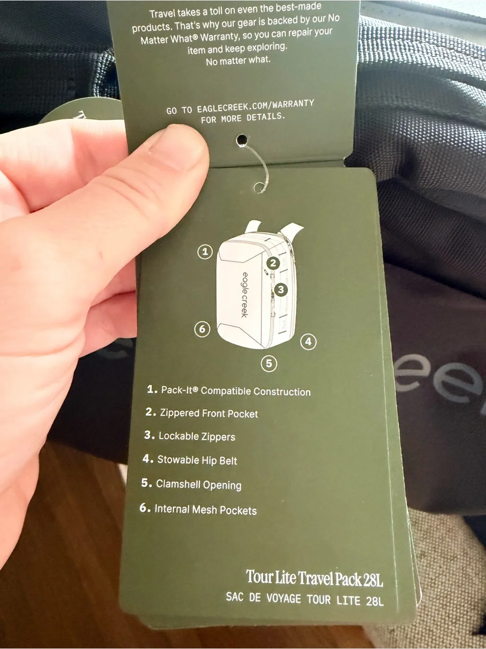 NWT Black and Travel Backpack